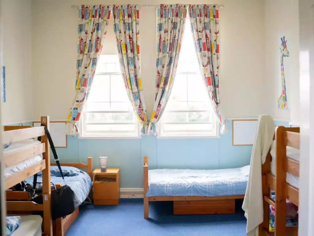 Dormitories sleep two to four boys